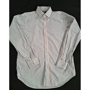 Polo Ralph Lauren Shirt Mens 16 1/2 (34/35) Multicolor Stripes Button Up